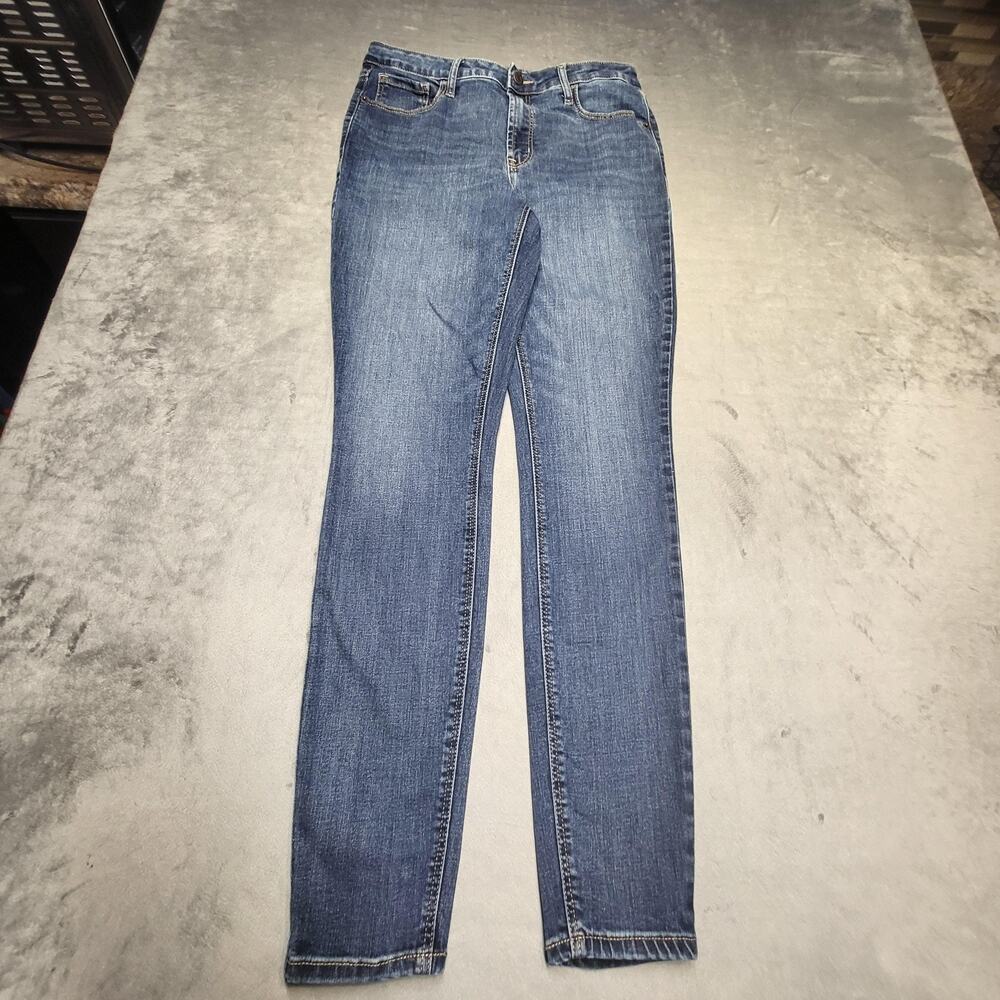 Old Navy Jeans Womens 12 Long Blue Rockstar High Rise Super Skinny Stretch